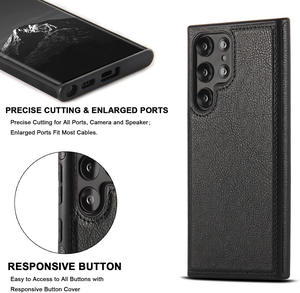 Pour <span class=keywords><strong>Samsung</strong></span> Galaxy S25 <span class=keywords><strong>Coque</strong></span> de protection complète cousue Vintage en cuir PU Housse de protection pour téléphone - Product Image 4