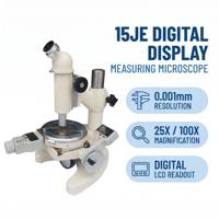 Precision Toolmaker Measuring Microscope 15JE 25X-100X 0.001mm Resolution with Angle Measurement for Factory QC Inspection