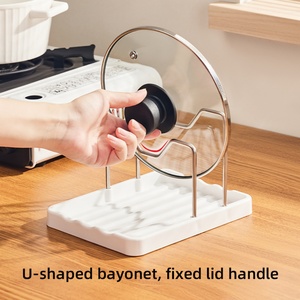 Creative Folding Kitchen Countertop Organizer Cutting Board Rack & Spoon Rest Holder for Pot <b>Pan</b> Lids Countertop Chopping Board - Product Image 2