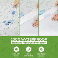 Tissu en bambou tricoté jacquard imperméable, tissu laminé TPU pour la protection de matelas en textile d'ameublement