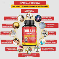 Capsules OEM 6550mg Shilajit et Ashwagandha - Supplément de soutien énergétique et de force extra fort pour hommes - Pur Himalayen