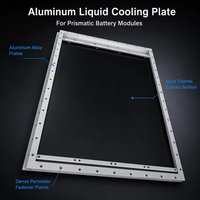 Plaque de refroidissement liquide pour module de batterie Li-ion prismatique ESS EV Pack en aluminium, température uniforme, Delta T 3C, testée pour les fuites, personnalisée