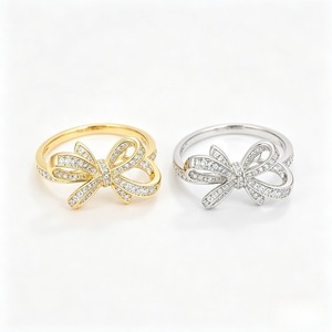 Anello romantico con fiocco esagerato, regalo per donne per feste e uso quotidiano - Product Image 4
