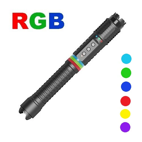 Wholesale Handheld RGB All-Color Laser  7 Colors Powerful Laser Switchable  High Efficiency  Laser Pointer for Outdoor