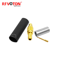 Suministro de fábrica Enchufe macho MMcx para Rg316 Rg174 Lmr100 Cable Conector recto Adaptadores coaxiales Rf (RF) Coax MMcx ROHS