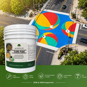 Peinture acrylique liquide à séchage rapide pour marquage routier, peinture de signalisation routière pour asphalte, peinture routière colorée à base d'eau, différentes couleurs - Product Image 1