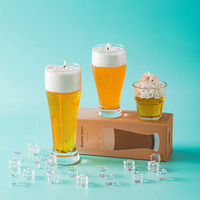 Vela Aromática Personalizada con Aroma a Cerveza de Mantequilla en Vaso de Vidrio 672g, Vela de Regalo Novedosa para Bar, Fiesta, Decoración del Hogar, Pedidos Mixtos, OEM, Marca Privada