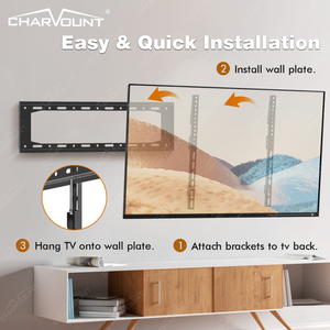Soporte de Pared para TV Charmount para <span class=keywords><strong>televisores</strong></span> de <span class=keywords><strong>37</strong></span> * 70 <span class=keywords><strong>Pulgadas</strong></span>, Soporte de Acero Resistente con VESA 600*400, Capacidad de Carga de 40 kg - Product Image 5