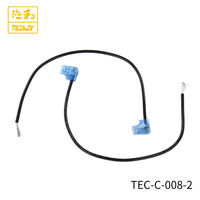Câbles d'alimentation en cuivre 12V 18AWG 1015 105C 200mm avec sertissage, manchon de borne série 187, faisceau de câbles en PVC étamé TEC-C-0008
