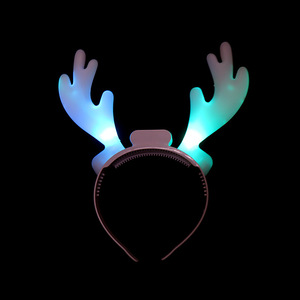 Richshining LED Light up Christmas Deer Antler Diadema Luz blanca intermitente Accesorios para el cabello para graduación Navidad Halloween - Product Image 2