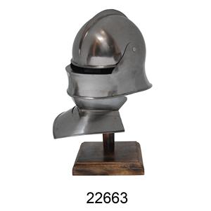 Casco da armatura gallica romana decorativa antica realizzata in ferro con casco da armatura con intarsio in ottone e casco da armatura medievale - Product Image 3