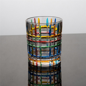 定制标志310毫升设计水晶玻璃颜色豪华整洁酒水北欧威士忌酒杯 - Product Image 2