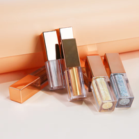 Fard à paupières liquide holographique brillant personnalisé, longue tenue, haute pigmentation, multi-chrome, maquillage vegan, fard à paupières liquide