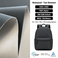 Tissu Oxford 290T 100% Nylon 100D*200D, tissé, résistant à l'eau, 390 g/m², pour sacs imprimés pour garçons et filles