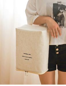 Minimalist Fabric Storage Bag With Zipper And Handle For Home Organization - Product Image 4