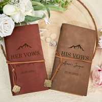 Carnet de notes en cuir vintage écologique, best-seller, portable, en papier kraft, pour les vœux de mariage, personnalisable