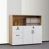 Archivador de Oficina Moderno, Mueble de Almacenamiento de Madera con Cerradura Digital, Armario para Documentos, Muebles de Almacenamiento para Oficina