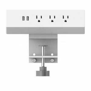 Multiprise électrique UL certifiée <span class=keywords><strong>pour</strong></span> bureau américain, montage sur <span class=keywords><strong>pince</strong></span>, 3 prises CA et 2 ports USB - Product Image 2