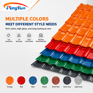 Tejas de Techo de Resina Sintética de PVC Corrugado Estilo Español Pingyuan R1050 - Láminas para Techos de Villas Resistentes al Agua, a los Rayos UV y Duraderas - Product Image 4