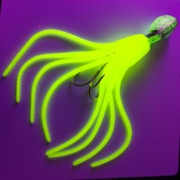 Alpha 84-625g Glow Octopus Lure Heavy Metal Jig Head avec TPE pour la pêche en eau salée en haute mer au thon/calmar
