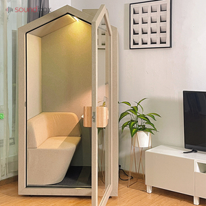 Niveau de la pièce insonorisé Focus personnel Corner Pod Maisons Bureau Insonorisé Étude privée Work Pod - Product Image 1