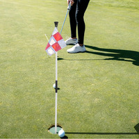 Ensemble de tasse de trou de golf vert abs professionnel drapeau de golf personnalisé et tasse de trou drapeaux de cible de golf portables drapeaux de mini broches en nylon