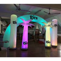 Colonne gonflable décorative d'extérieur, palmier lumineux gonflable, éclairage de colonne gonflable