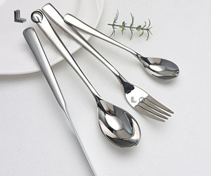 Ensemble de couverts <span class=keywords><strong>en</strong></span> acier inoxydable poli miroir style tendance avec cuillère, fourchette et <span class=keywords><strong>couteau</strong></span> pour cadeaux d'affaires - Product Image 5