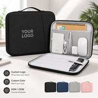 Étui rigide pour ordinateur portable en EVA personnalisé, multi-compartiments, étanche, sac organisateur d'accessoires informatiques avec poignée, OEM ODM