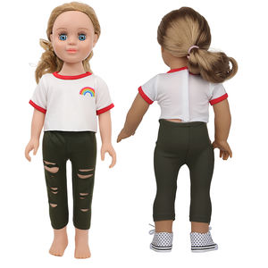 בגדי בובות אמריקאיות 18 אינץ' של MSYO, קשת בענן, ייצור בהתאמה אישית (OEM/ODM), אביזרי כותנה, בגדי צעצוע מיני לבובות בנות 45 ס\\\"מ - Product Image 1