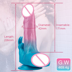Consolador realista vibrador telescópico para masturbación femenina con ventosa que calienta el pene para mujeres - Product Image 3
