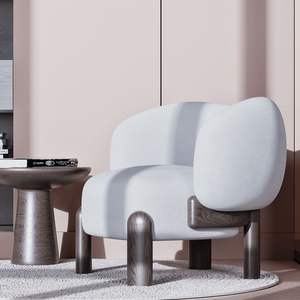 Fauteuil électrique design nordique, fauteuil individuel, fauteuil de célébrité d'Internet, salon, balcon, fauteuil de loisirs en bois massif - Product Image 3