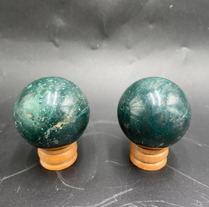 Natural Green Jasper Sphere 5 cm polished <b>crystal</b> varied natural pattern deep green tone smooth glossy finish each piece unique - Product Image 5