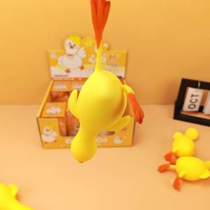 Patito Amarillo de Peluche, Juguete Antiestrés de TPR, Patito de Peluche para Apretar, Juguete de Peluche de Dibujos Animados - Product Image 3