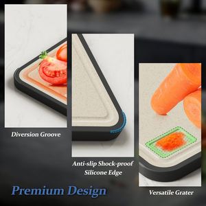 Nouvelle planche à découper double face en titane pur et paille de blé, écologique et personnalisable, pour usage domestique et commercial - Product Image 4