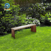 Structure de banc en acier Corten sur mesure pour jardins extérieurs, parcs, cours et espaces publics
