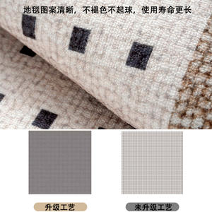 Tapis d'entrée américain rétro moderne, rectangulaire, à motifs géométriques, antidérapant, lavable en machine, en fibre de polyester, tapis de porte pour la maison - Product Image 4