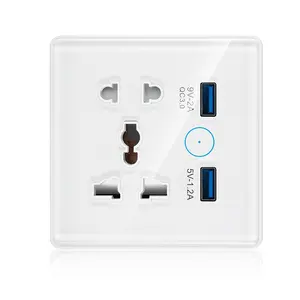 Tuya WiFi atau Zigbee Smart Plug Soket Smart USB Multi-Fungsi Power Plug Socket