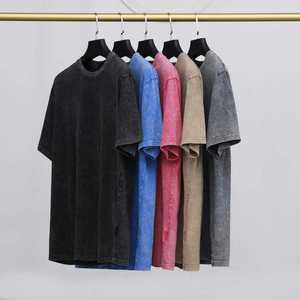T-shirt personnalisé 250g, délavé à l'acide, impression DTG, 100% coton, coupe ample oversize pour homme, idéal pour l'extérieur, échantillon rapide - Product Image 2