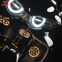 Feux auxiliaires de moto JPAD J9S LED J7Pro, lumière halo 6 couleurs, RT6Pro, faisceau haut/bas, super lumineux, 200W, 12-15V, intelligent, automatique