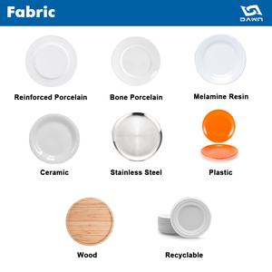 Assiettes blanches en <span class=keywords><strong>céramique</strong></span> avec logo d'impression personnalisé pour la décoration de promotion de magasin de fête de mariage à la maison de restaurant d'hôtel vente en gros - Product Image 3