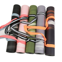 Nouveauté : Tapis de yoga personnalisés givrés, marque privée, long tapis de yoga en PU marbré, caoutchouc naturel