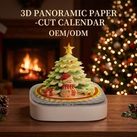 Bloc-notes 3D, notes autocollantes créatives, bloc-notes 3D à déchirer, arbre de Noël, artisanat de sculpture sur papier DIY pour Noël