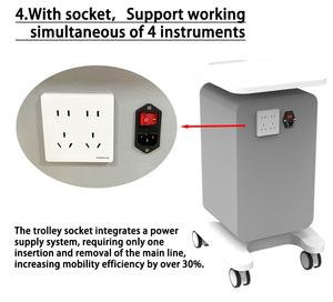 Chariot de salon moderne à 4 roues en métal robuste, prix d'usine, avec machine à cavitation pour spa, hôpital, esthétique - Product Image 3