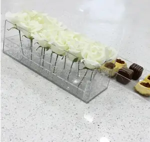 Factory Wholesale Lucite Flower Box Custom Design Acrylic Flower Box