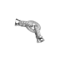 Vente en gros de chaîne de connexion unique fermoir de bracelet crochet à double extrémité pour la fabrication de bijoux fermoirs de collier de perles en argent sterling