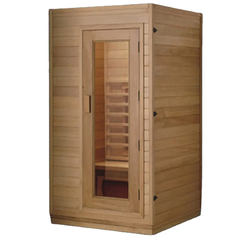 Salle de sauna pour 2 personnes, en bois massif, cèdre rouge, salon, vapeur sèche, modèle traditionnel