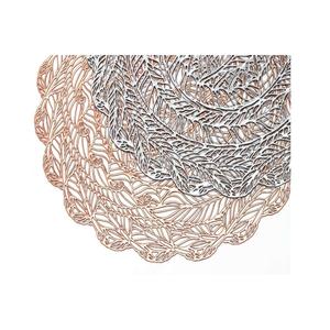 Chất Lượng Cao PVC Thông Tư Lưu Thông Không Thấm Nước Non-Slip Bộ Đồ Ăn Placemat Giáng Sinh In Lá Ren Mô Hình Thiết Kế Bán Buôn - Product Image 6