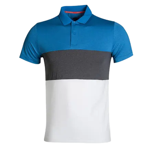 Polo pour homme respirant et personnalisé, design contrasté, tissu respirant, OEM ODM, polo pour uniforme d'entreprise - Product Image 1