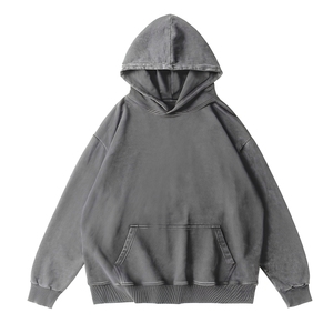 Sudadera con Capucha para Hombre, Estilo Acid Wash, Corte Holgado, Algodón Grueso, para Colecciones de Moda Boutique, Marca Privada - Product Image 1